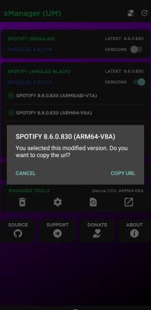 xManager para Spotify