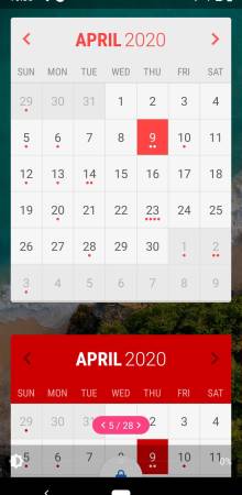 Month: Calendar Widget