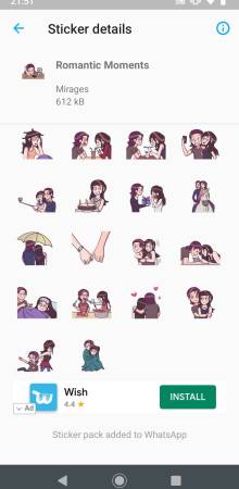Love Story Stickers