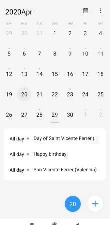 Mi Calendar