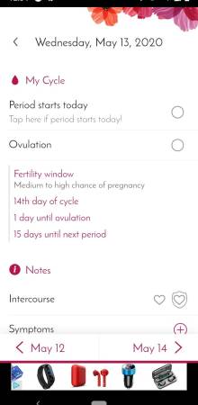 Calendario Menstrual